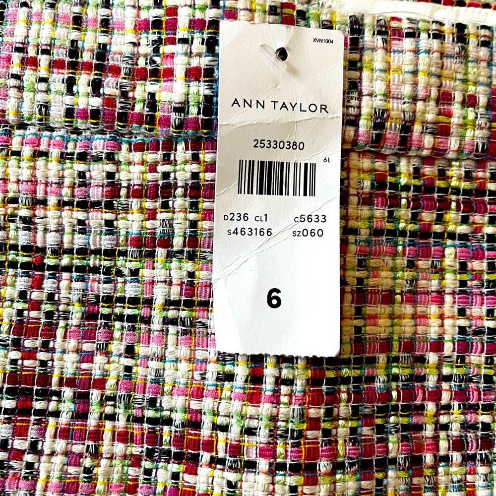 Ann Taylor Multicolor Tweed Mini Skirt
